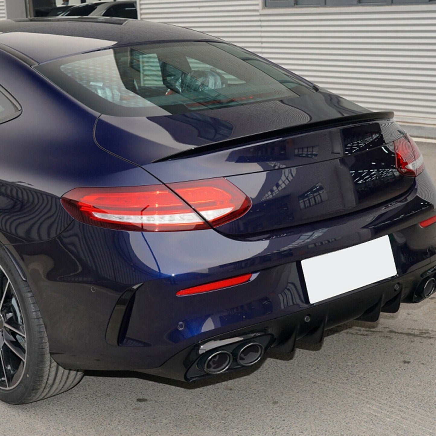 Rear Trunk Spoiler Lip For Mercedes Benz C-Class Coupe C205 2015-2021 Carbon Fiber