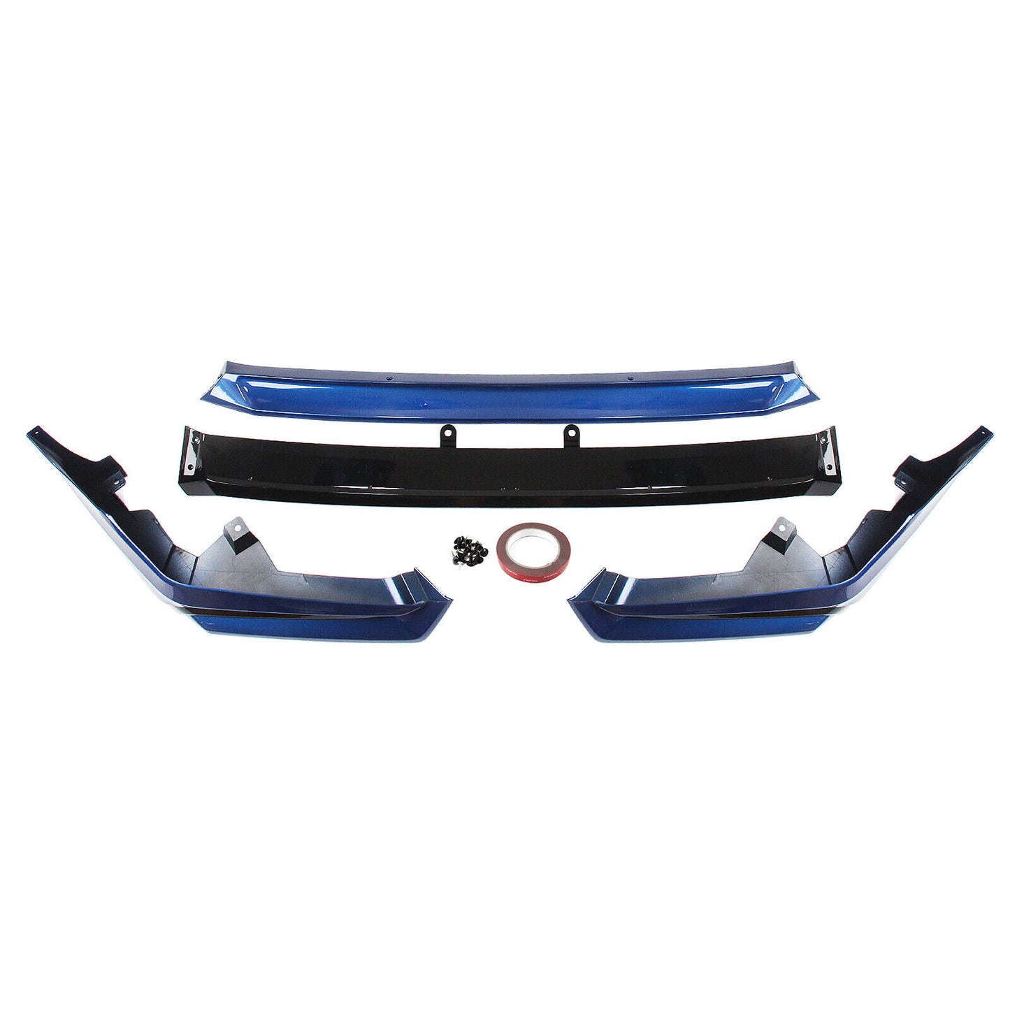 Car Front Bumper Spoiler Lip Side Cover Blue For Honda Civic 11th All 2022-2024