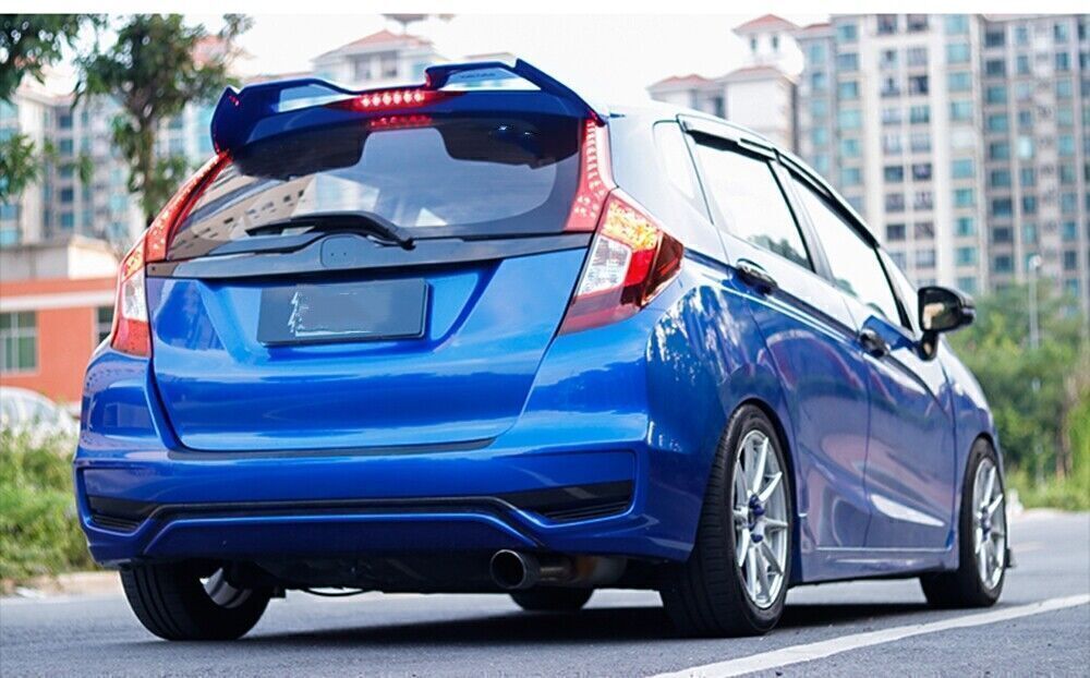 Car Blue Yofer Rear Trunk Spoiler Roof Wing Lip For Honda Fit GK5 2014-2019 New