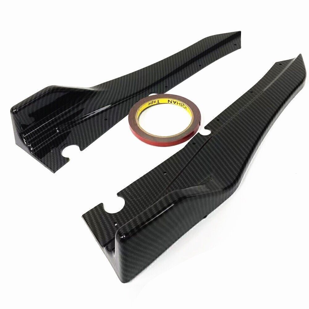 Rear Bumper Diffuser Lip+Side Splitter Cover For Infiniti Q50 2018-2021 W/ LED