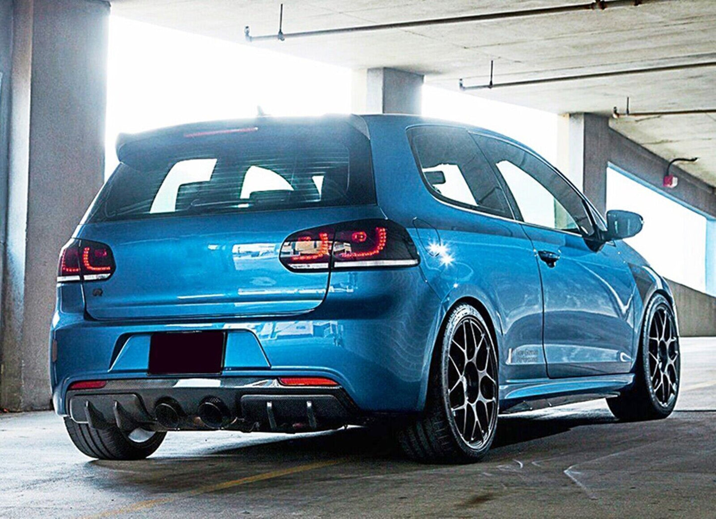 2x Carbon Fiber Rear Bumper Side Diffuser For VW Golf 6 R20 OSIR Style 2010-2013