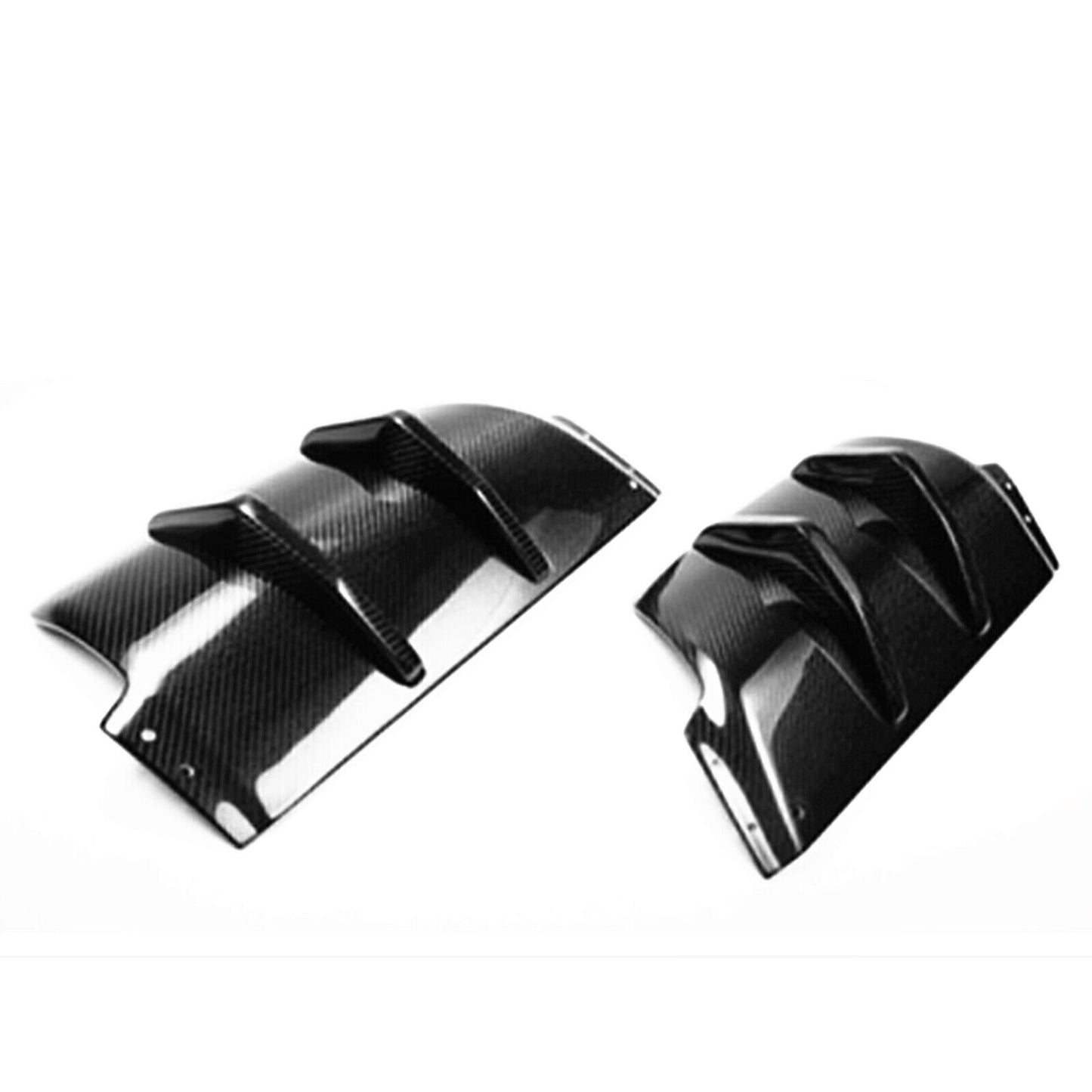 2x Carbon Fiber Rear Bumper Side Diffuser For VW Golf 6 R20 OSIR Style 2010-2013