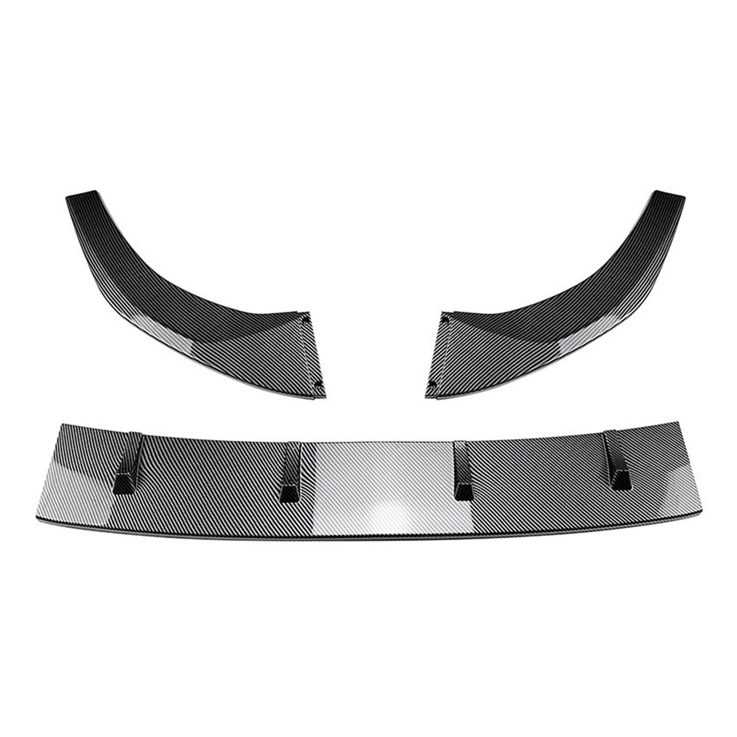 Front Bumper Spoiler Lip For VW Polo MK6 GTI 5Dr Hatchback 2019-2022 Carbon Look