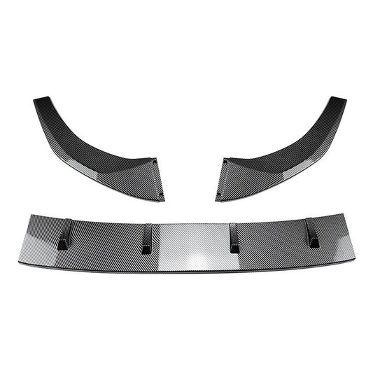 Front Bumper Spoiler Lip For VW Polo MK6 GTI 5Dr Hatchback 2019-2022 Carbon Look