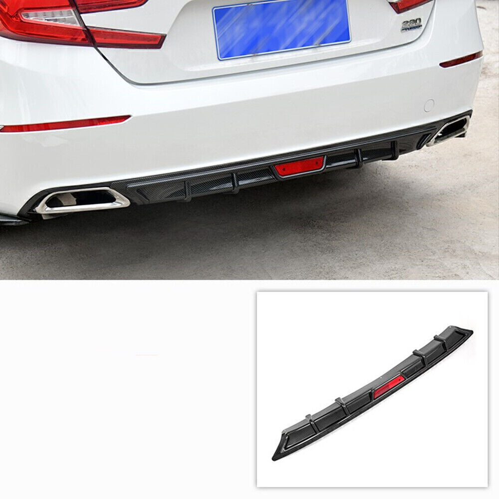 6Pcs Carbon Fiber Front Spoiler Rear Diffuser Side Cover For Honda Accord 2018