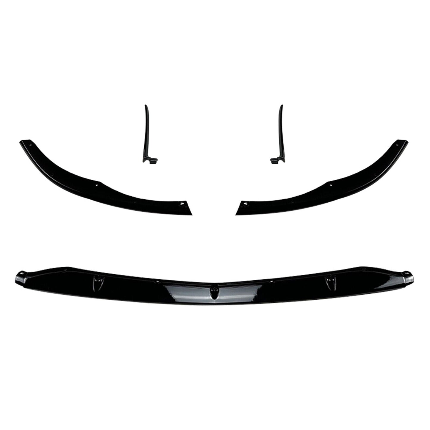 Car Front Bumper Spoiler Lip For Benz C-Class W205 C205 S205 C63 AMG 15-22 Black