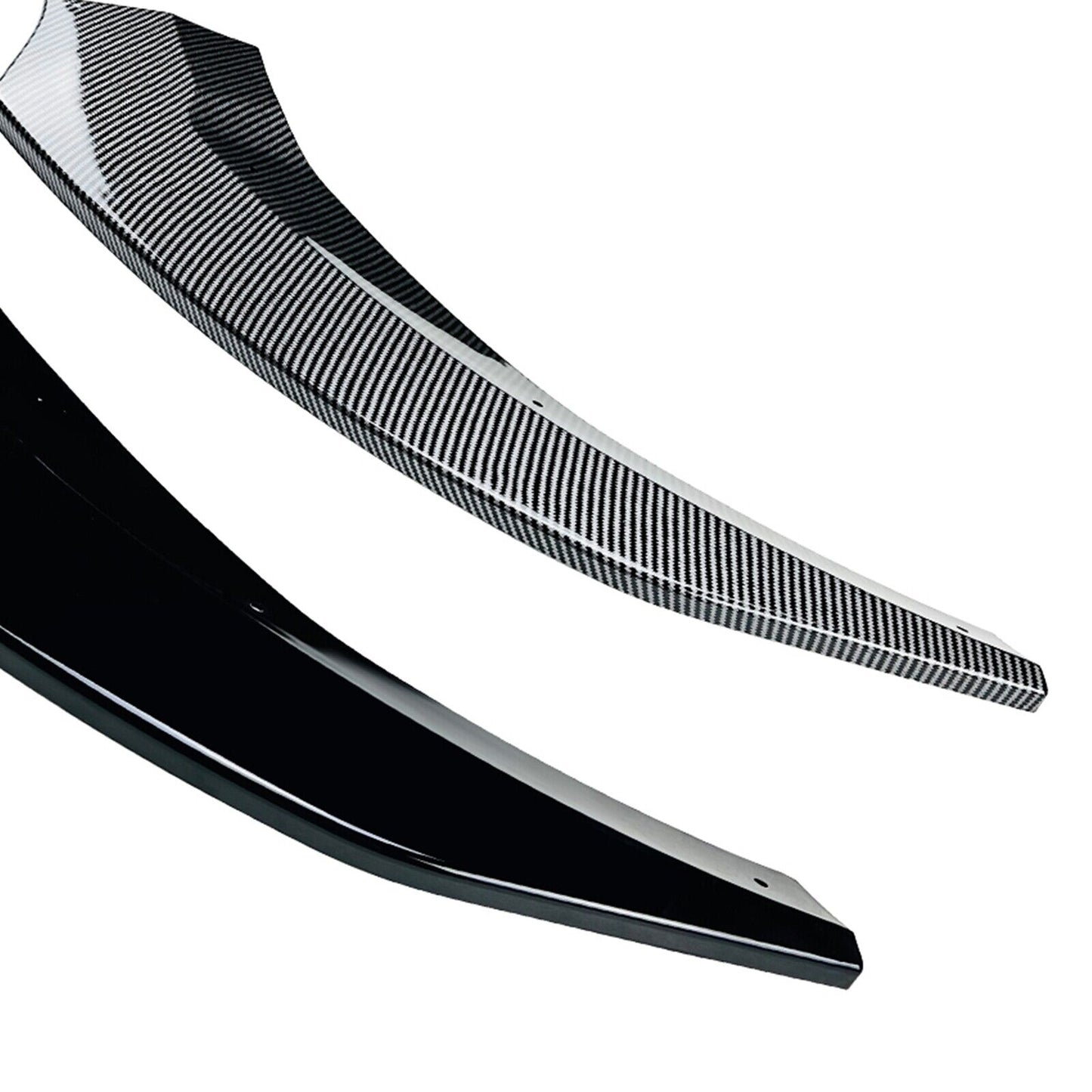 Front Bumper Spoiler Lip Kit For Benz A Class W176 2016-2018 Carbon Fiber Look