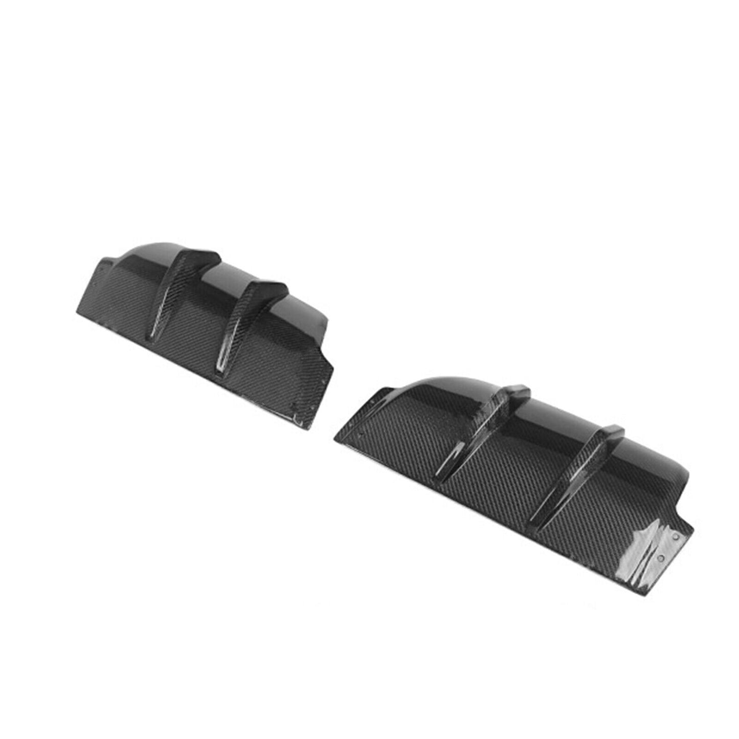 2x Carbon Fiber Rear Bumper Side Diffuser For VW Golf 6 R20 OSIR Style 2010-2013