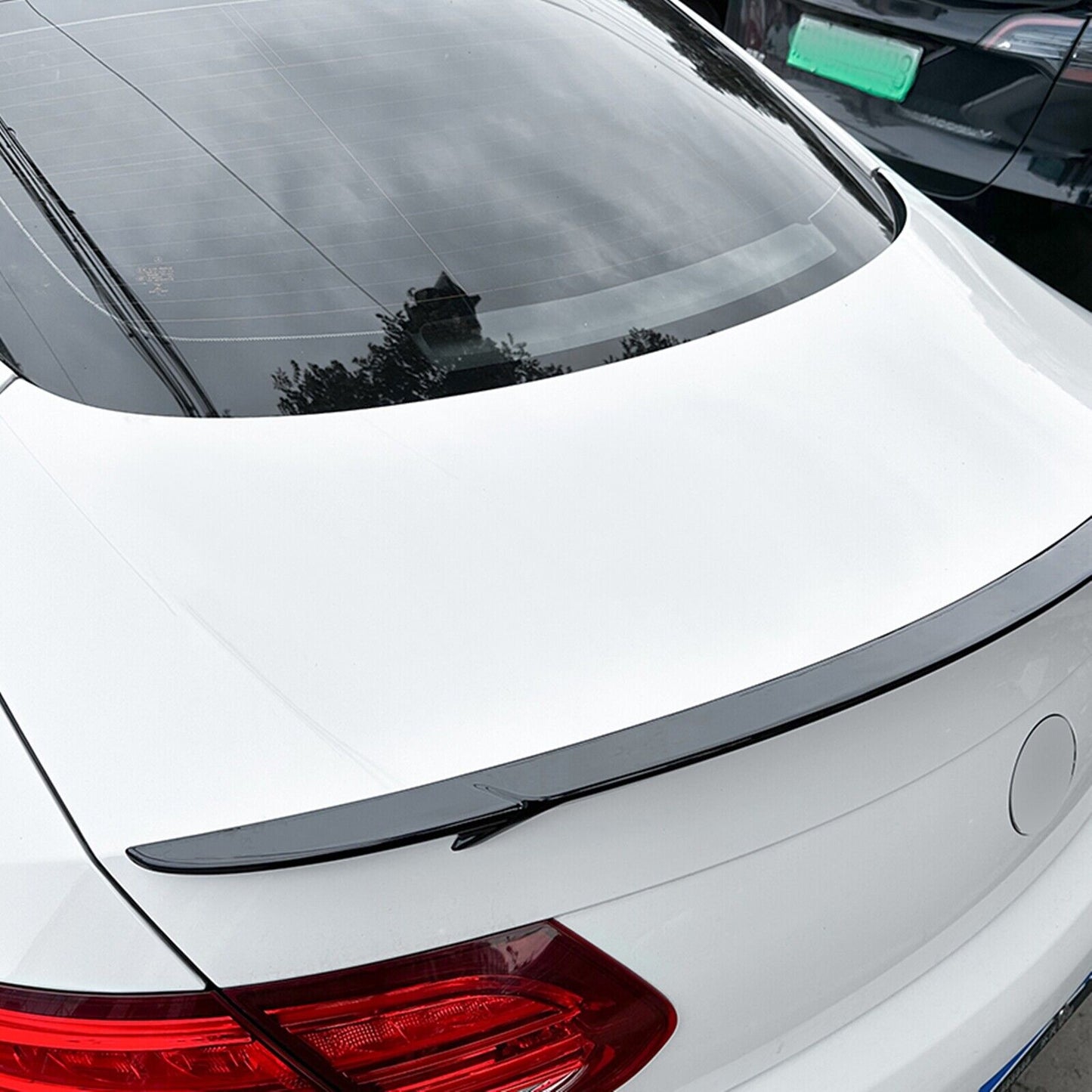 Car Rear Trunk Spoiler Wing For Benz C Class Coupe C205 C200 AMG 2015-2021 Black
