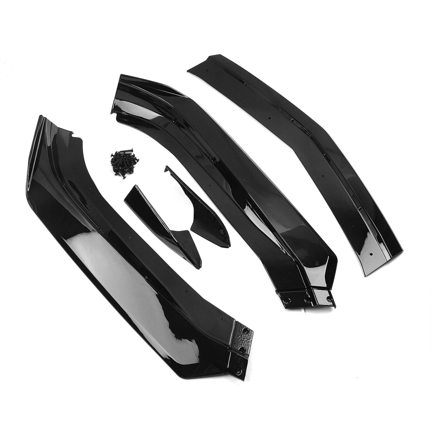 5Pcs Front Bumper Spoiler Lip Kit For Chevy Camaro 2016 2017-2022 Glossy Black