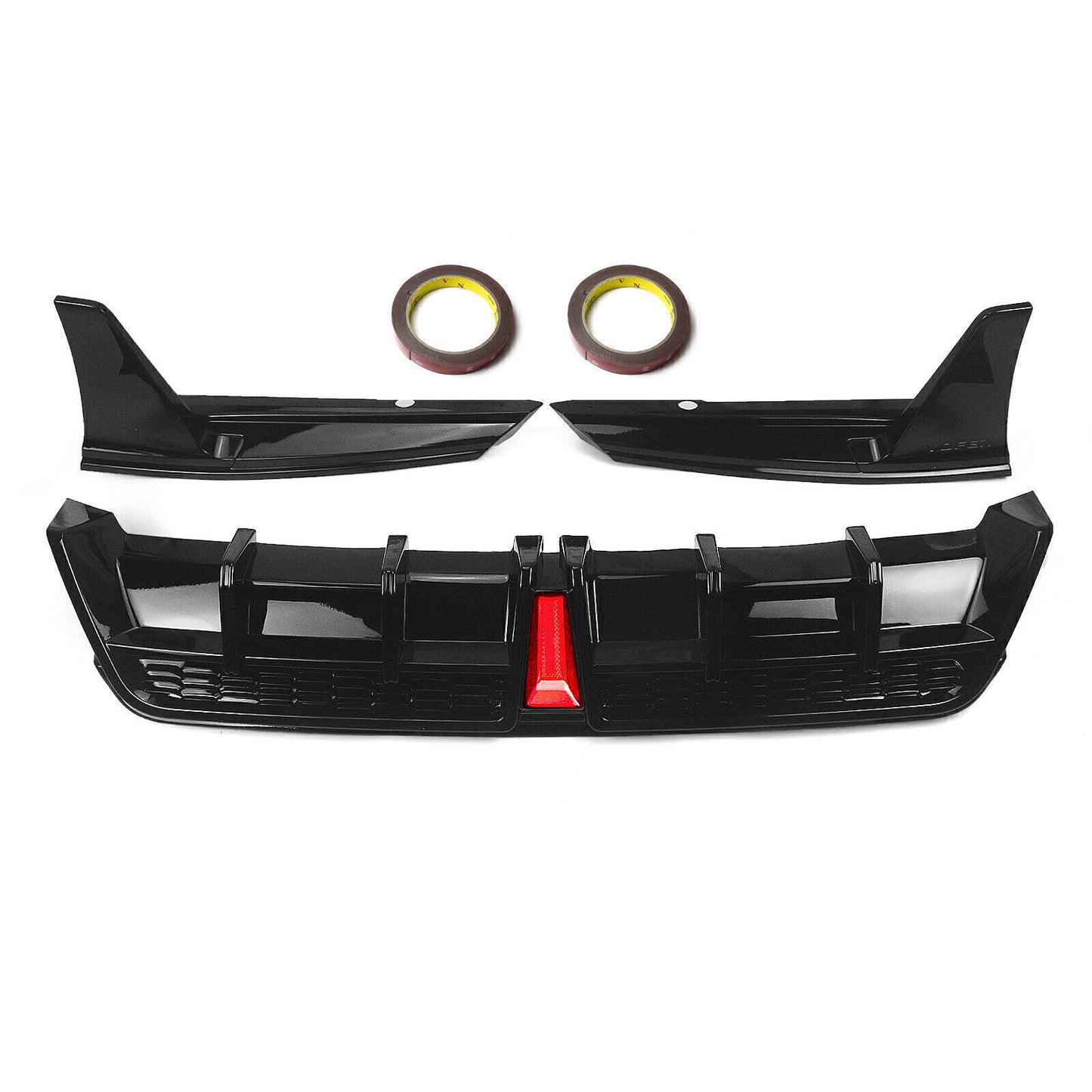 Black Rear Bumper Diffuser W/Light For Toyota Camry SE XSE 2018 2019-2024 YOFER