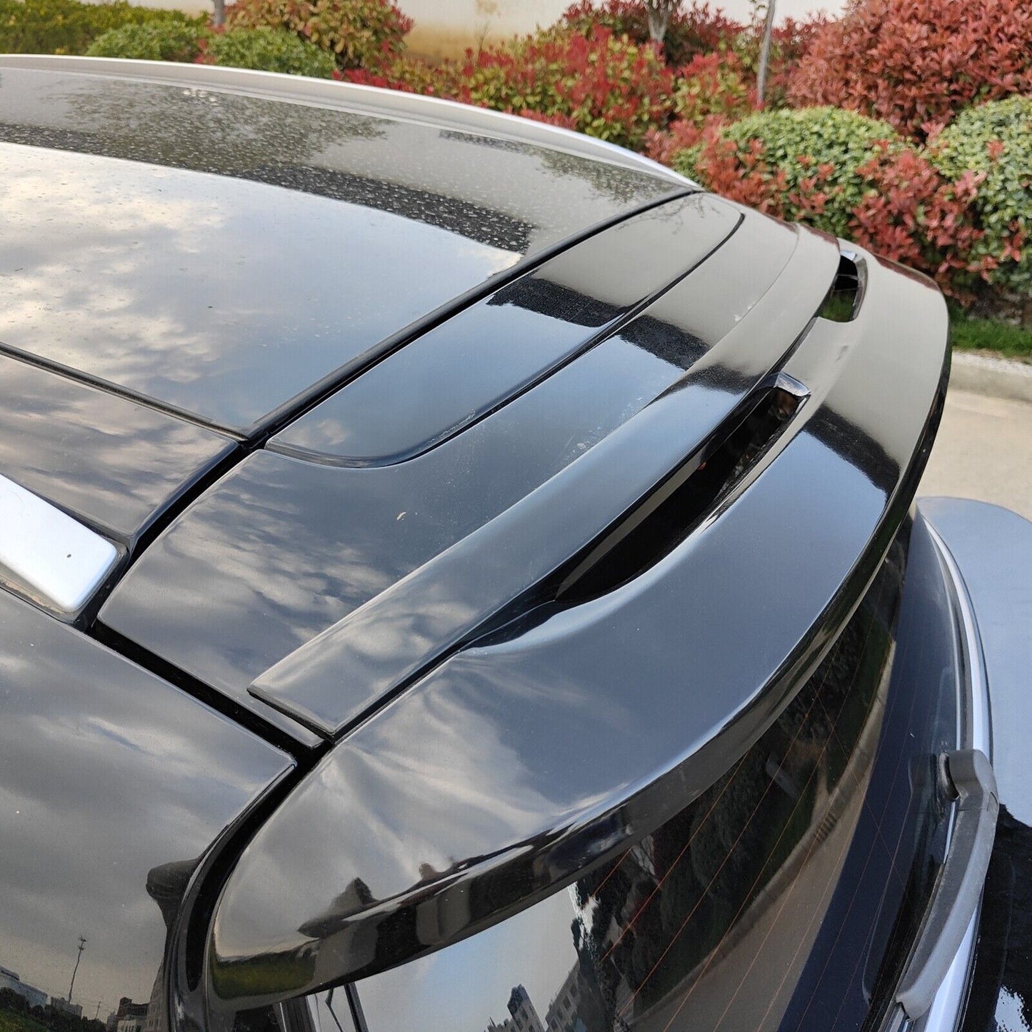 Rear Trunk Spoiler Wing Roof Lid For Benz Smart Fortwo 2022-23 Carbon Fiber Look