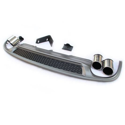 1 Set Rear Bumper Diffuser & Exhaust Tip For Audi A4 B8.5 Sedan 2013 2014-2016