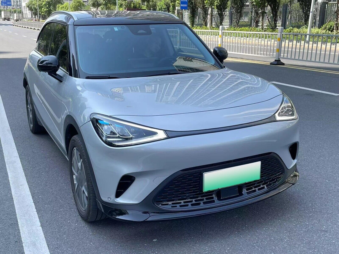 Car Front Bumper Spoiler Lip Splitter Kit For Benz Smart Fortwo 2022-2023 Black