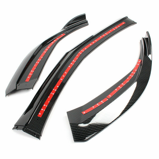 1Set Car Front Bumper Spoiler Splitter Lip For Cadillac XTS 2018-2019 Carbon Fiber