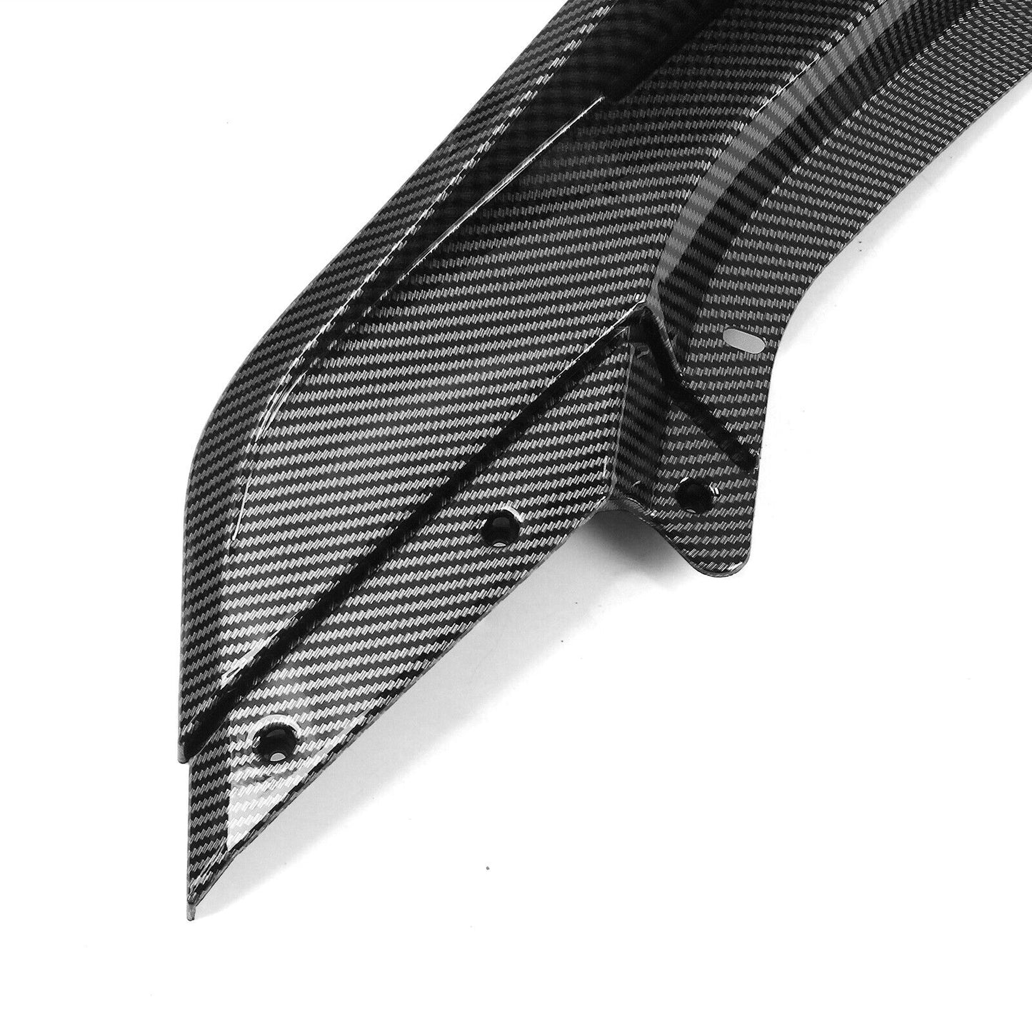 Front Bumper Spoiler Lip For Chevrolet Corvette C8 2020-2024 Carbon Fiber Look