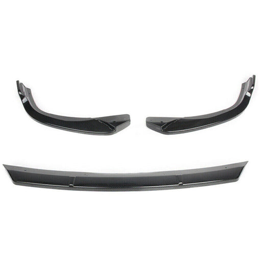 1Set Carbon Fiber Look Front Bumper Spoiler Lip For Mazda 3 Sedan Axela 2019-20