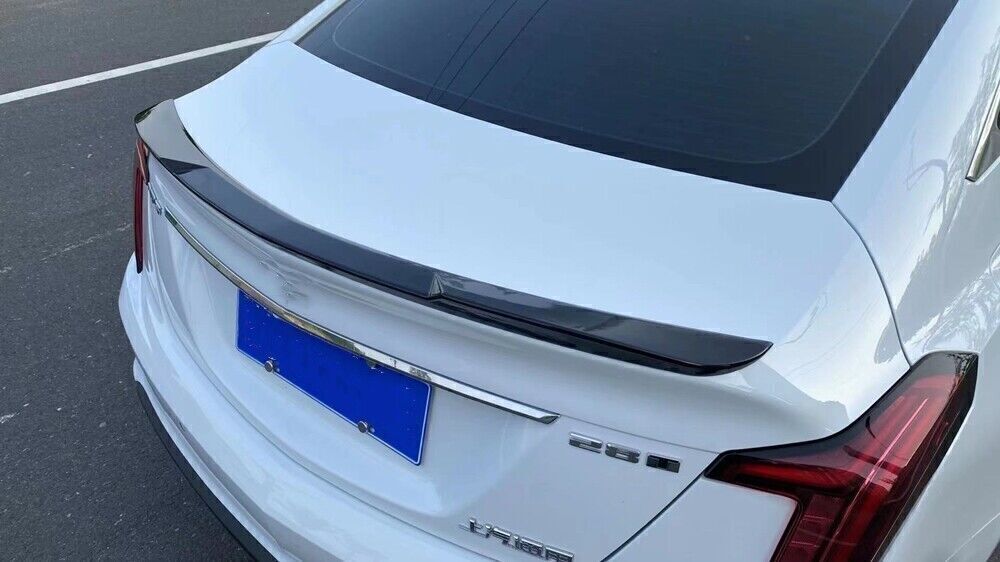 1Pc Car Rear Upper Spoiler Wing Lip Kit Black For Cadillac CT5 2019 2020-2021
