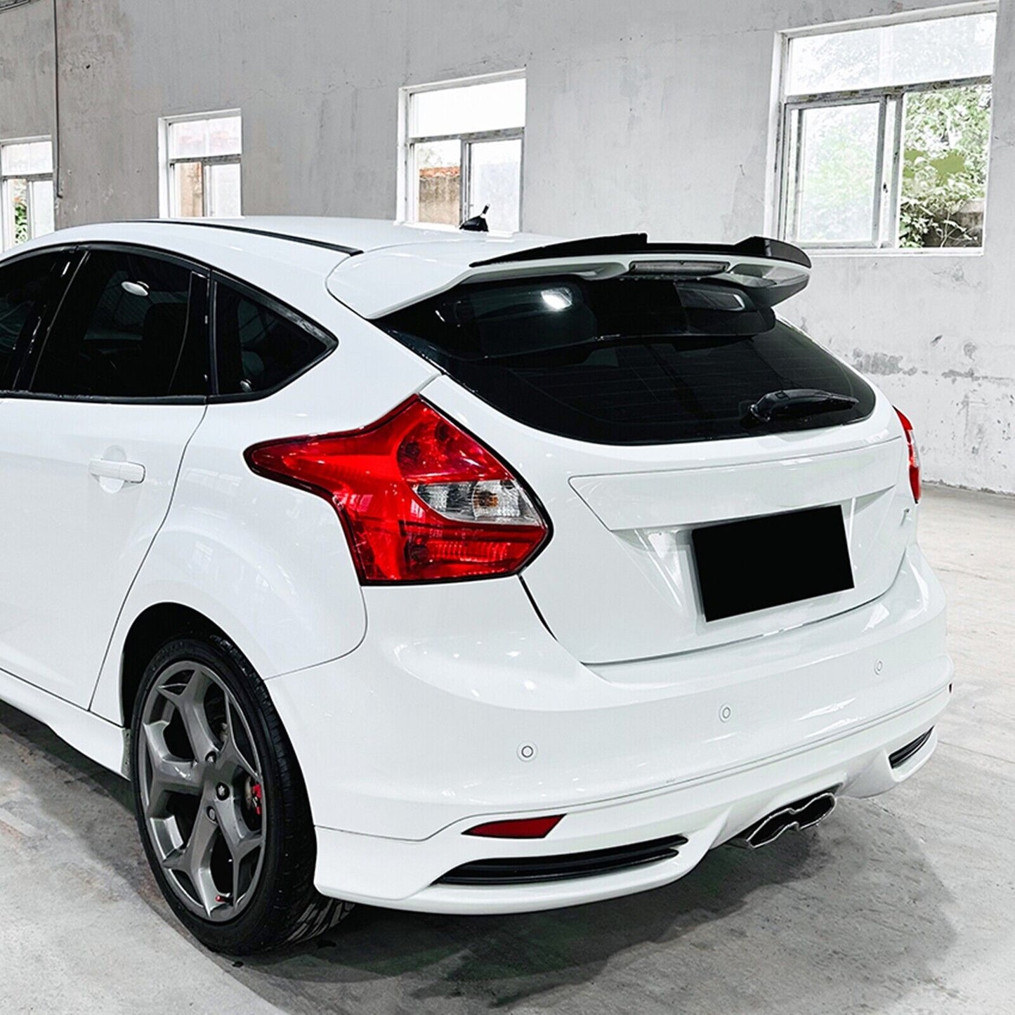 Car Rear Trunk Spoiler Lip Wing For Focus MK3 ST-Line ST 2011-17 Hatchback Black