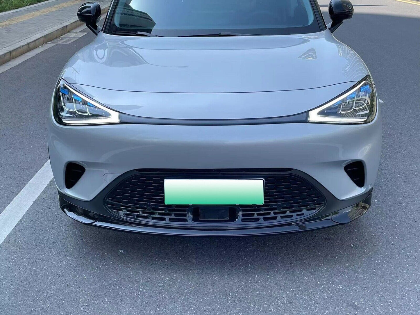 Car Front Bumper Spoiler Lip Splitter Kit For Benz Smart Fortwo 2022-2023 Black