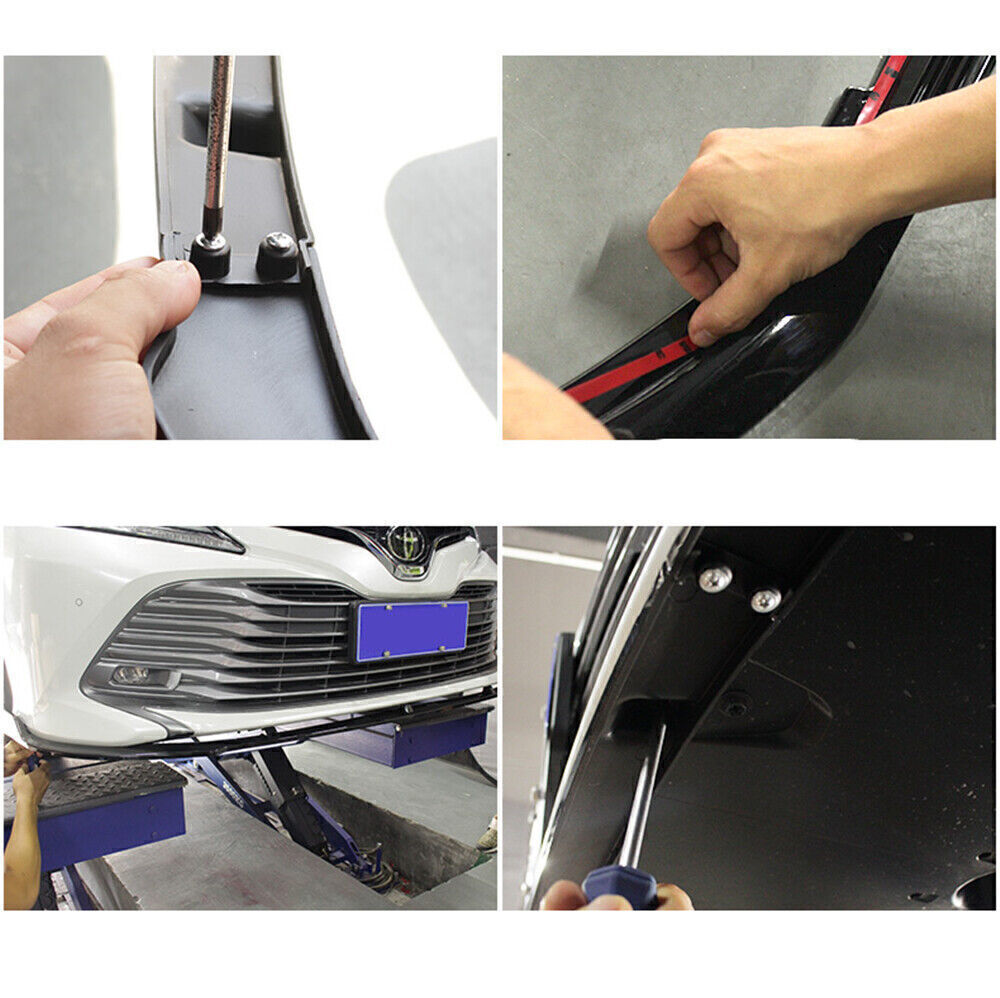 Gloss Black Front Bumper Spoiler Splitter Lip For Toyota Camry L LE XLE 2018-19