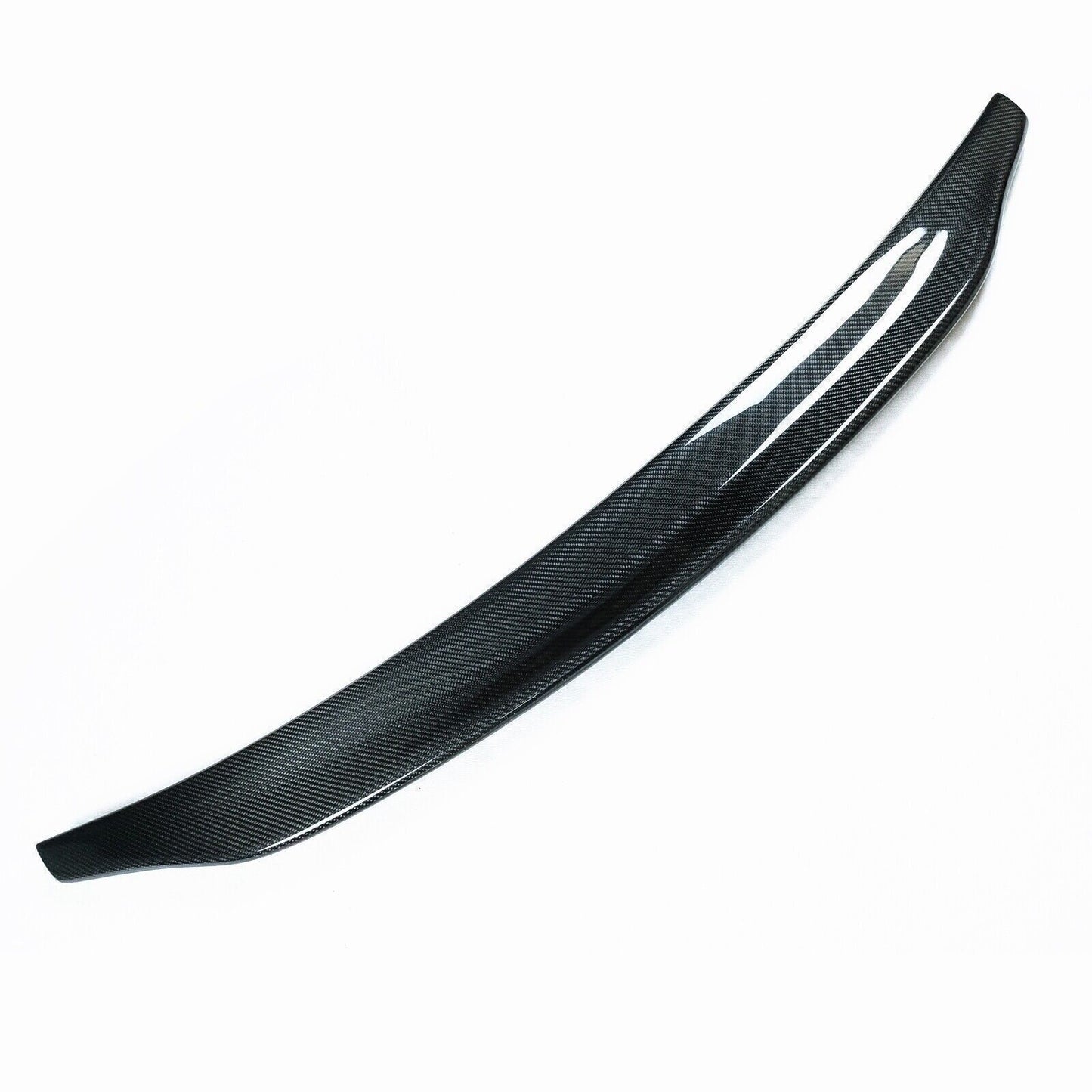 Carbon Fiber Rear Trunk Spoiler Roof Lip Wing For Audi A4 S4 B9 2017-2023 Black