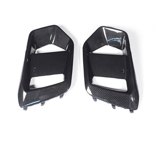 2x Car Front Fog Light Cover Carbon Fiber Look For Ford Focus RS 2015 2016-2018