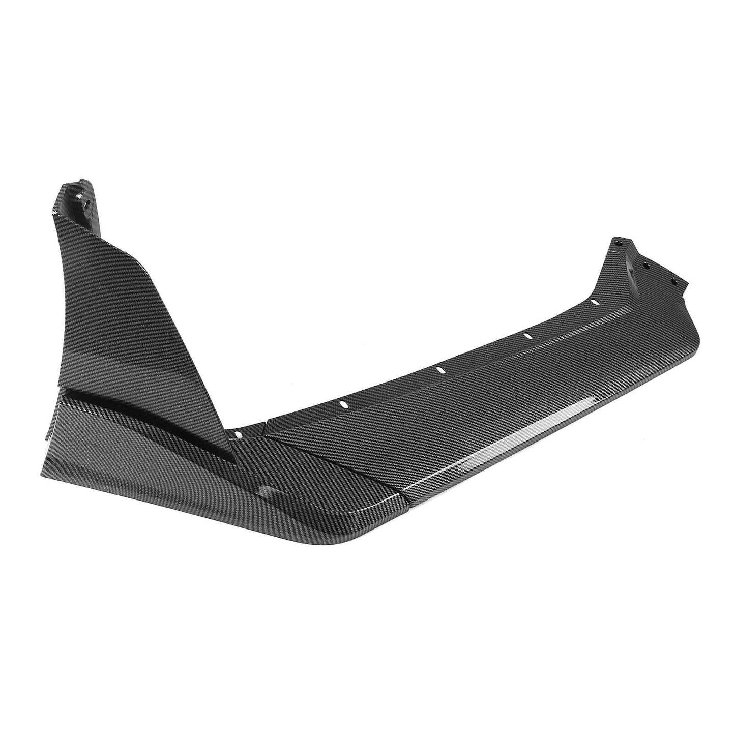 Front Bumper Spoiler Lip For Chevrolet Corvette C8 2020-2024 Carbon Fiber Look