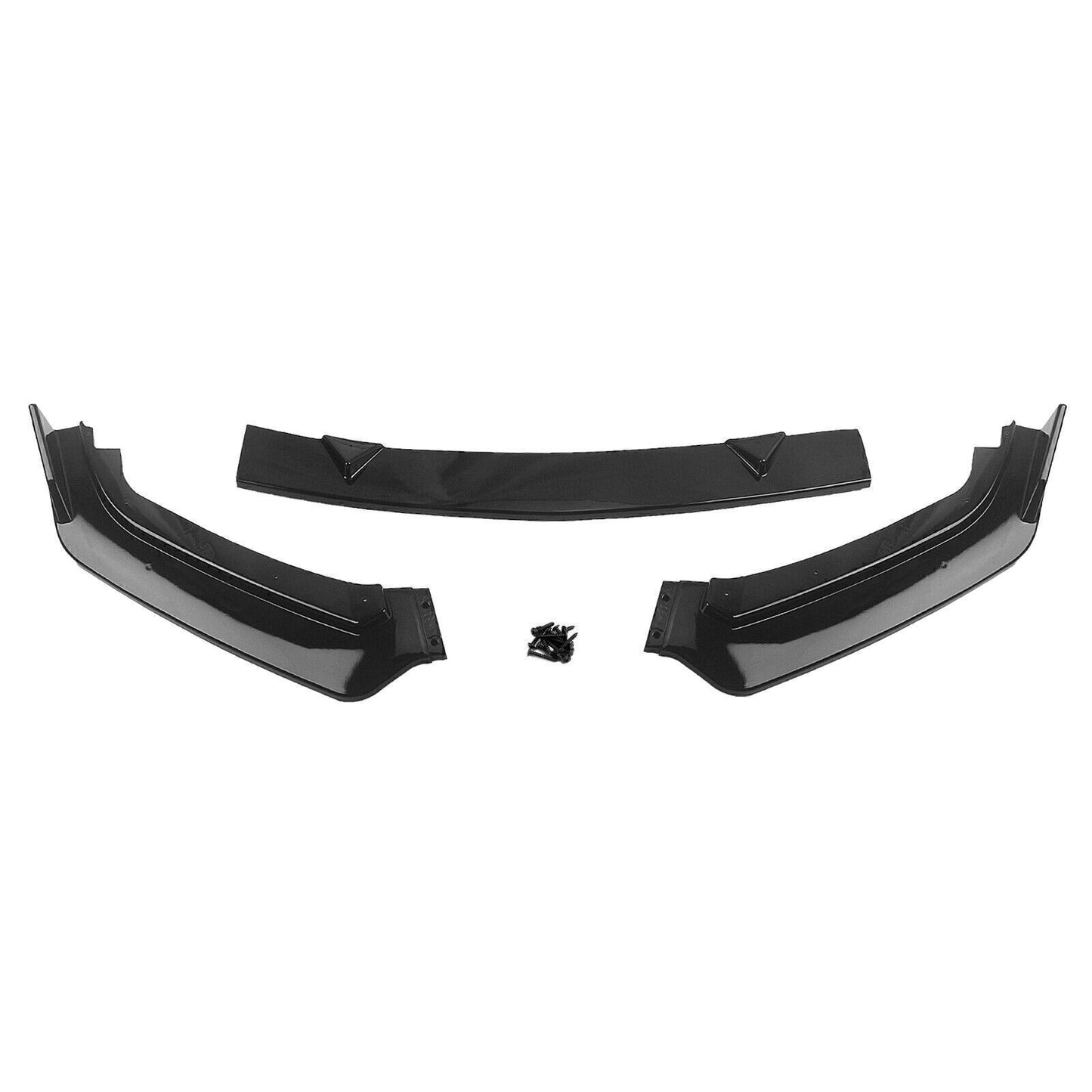 1Set Front Bumper Lip Spoiler Splitter Fit For Infiniti Q60 2017-22 Gloss Black