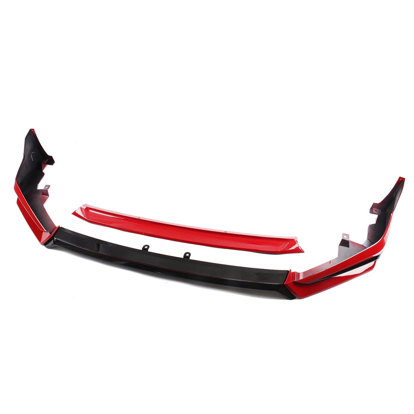 Car Front Bumper Spoiler Lip Side Cover Red For Honda Civic 11th 2022-2024 YOFER