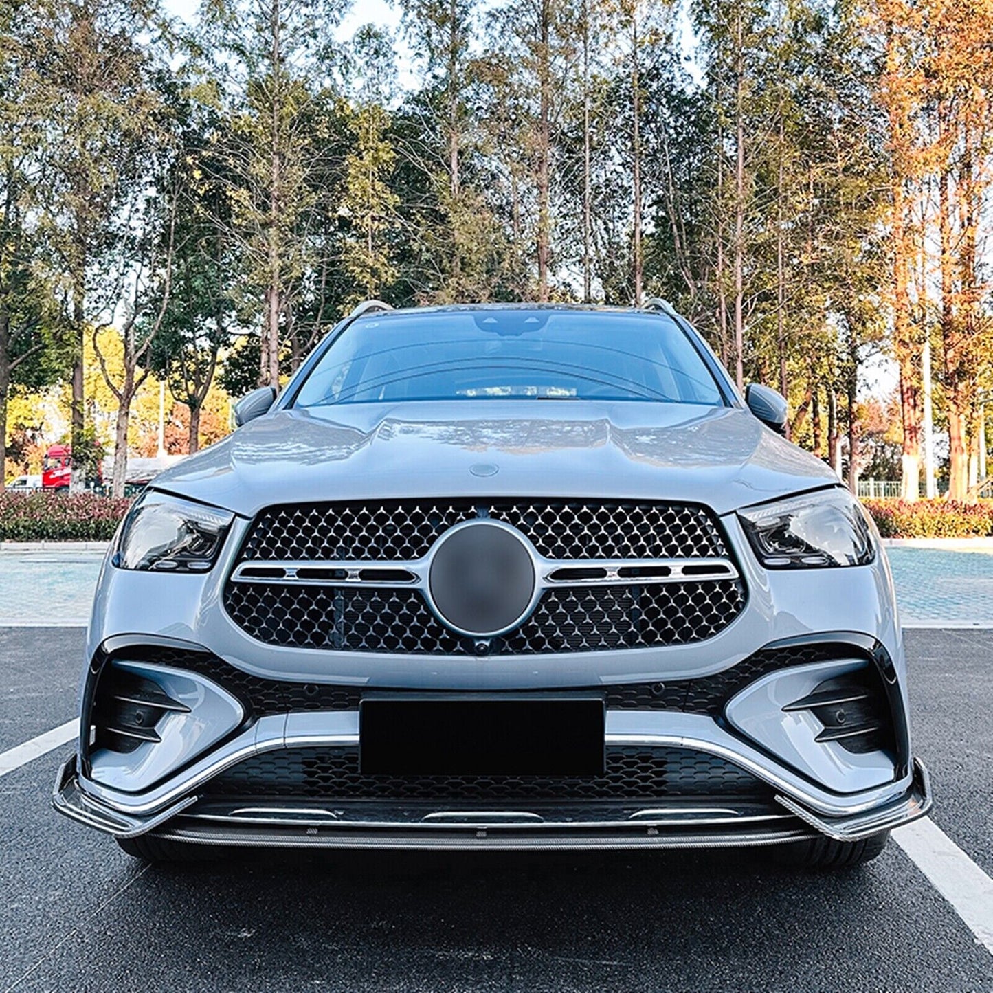 Front Bumper Splitter Lip For Benz GLE Class Coupe W167 C167 2024+ AMG Carbon Fiber