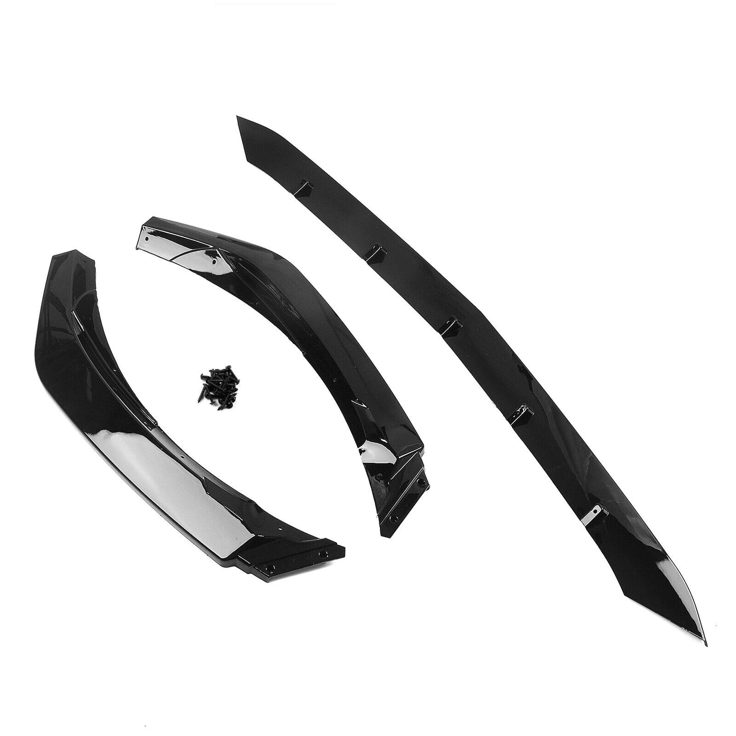 Front Bumper Spoiler Lip For Benz A Class W176 A200 A250 A45 AMG 2015-2018 Black