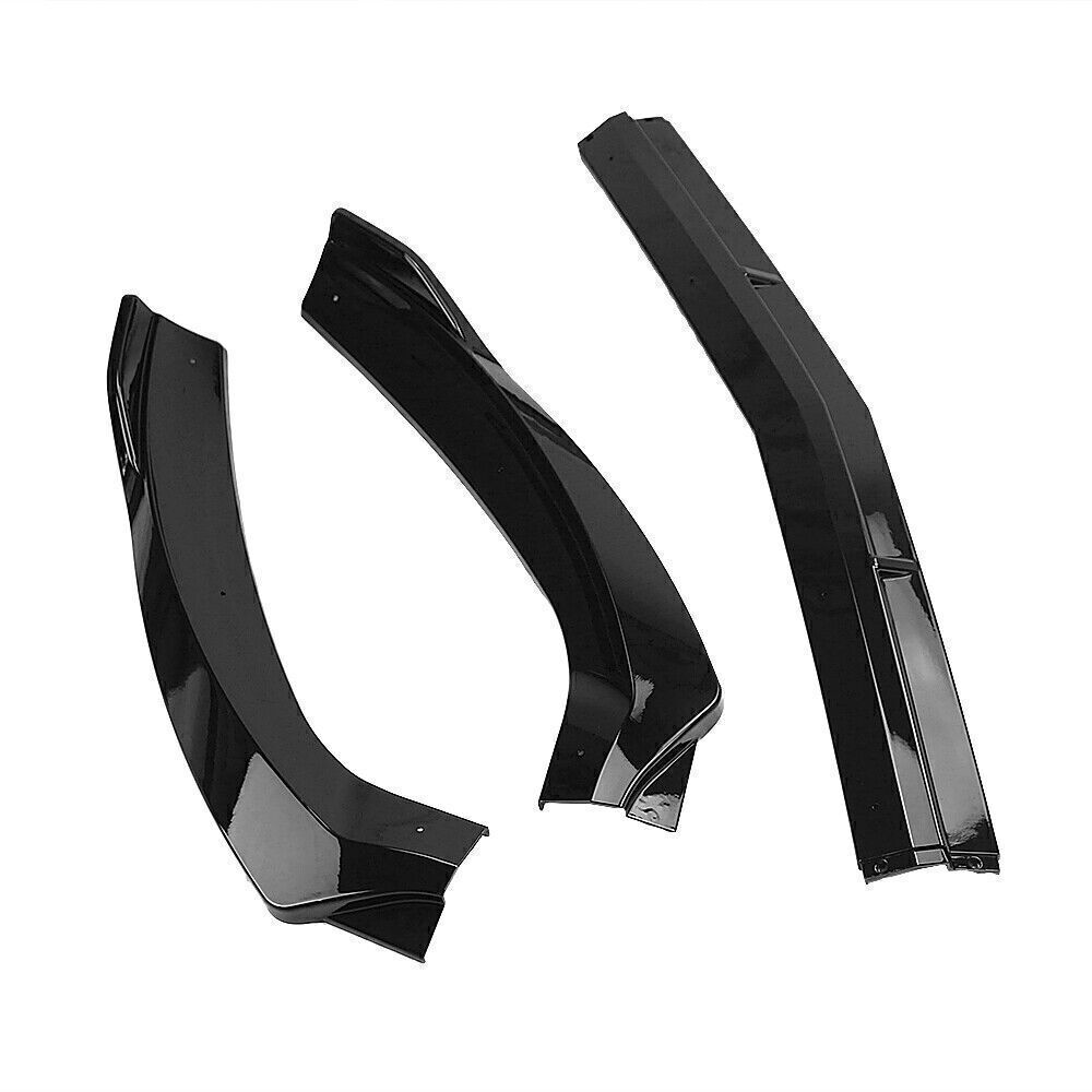 Car Front Bumper Lip Spoiler For Mercedes W117 C117 CLA45 2017-2018 Gloss Black