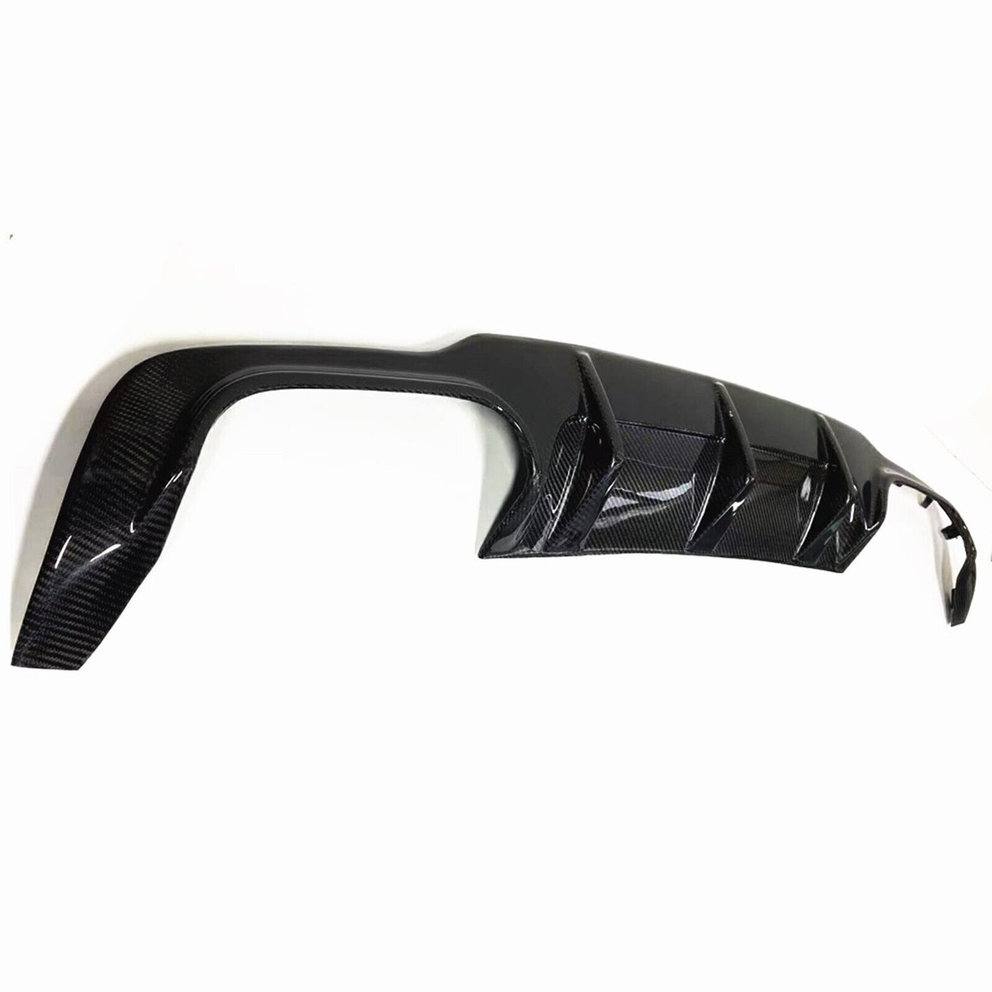 1x Carbon Fiber Rear Bumper Diffuser Lip For Benz W204 C63 AMG 2012 2013-2014