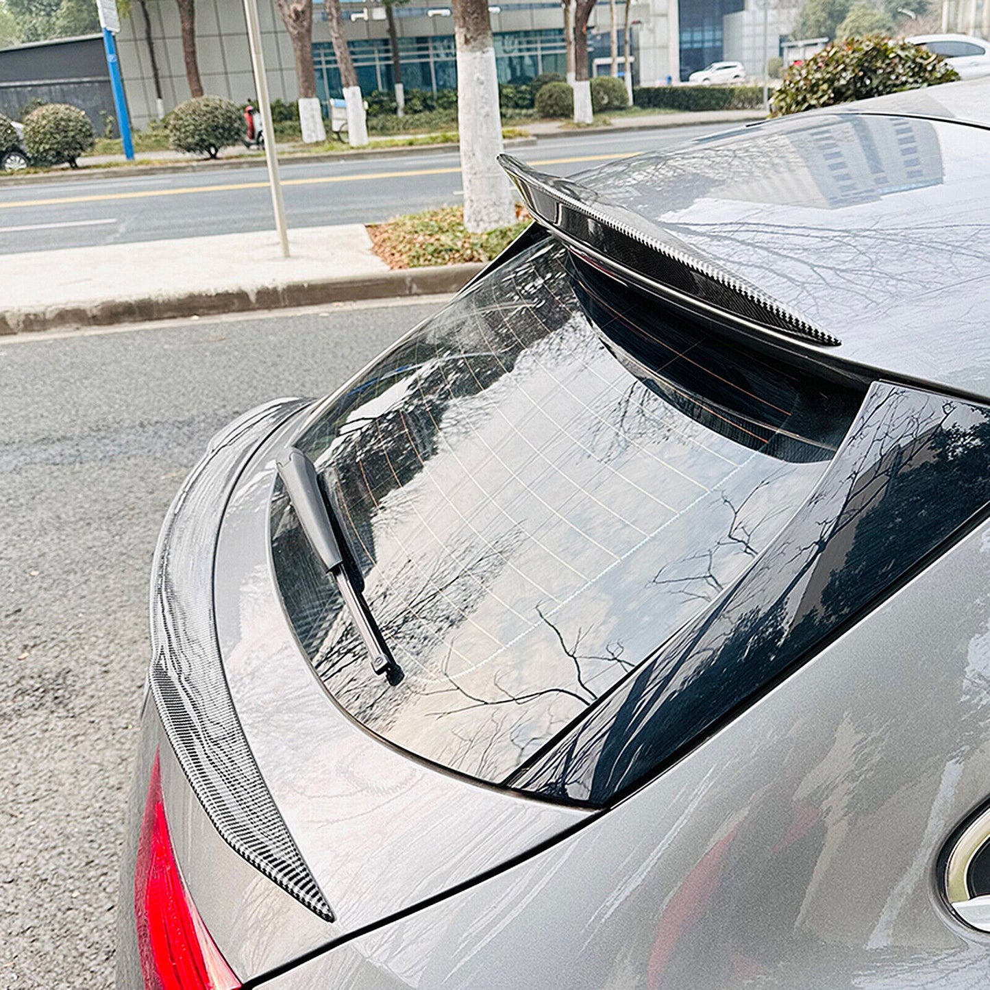 Car Roof+Rear Trunk Spoiler Wing For Benz CLA Class X118 CLA35 CLA45 AMG 2019-22