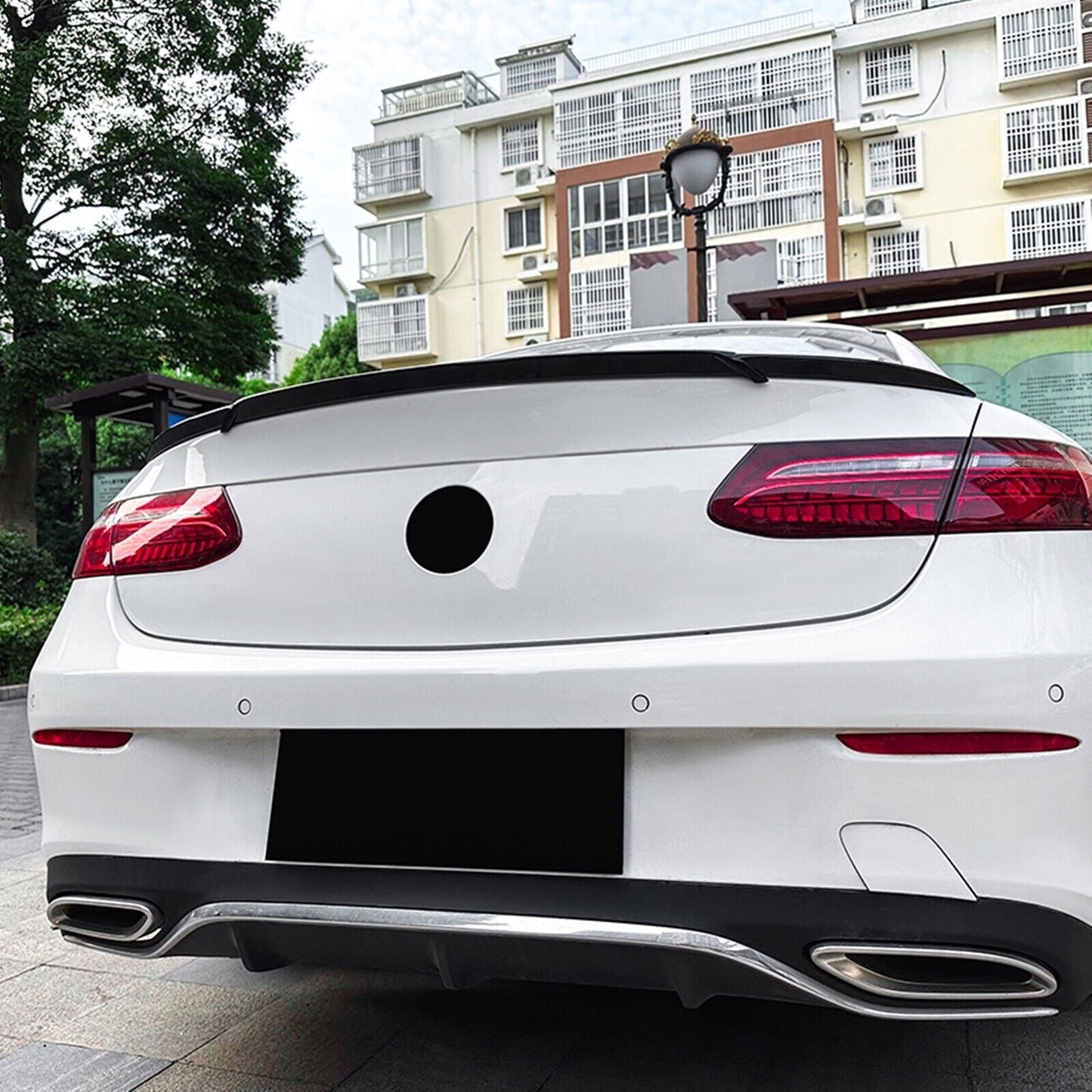Rear Trunk Spoiler Wing For Mercedes Benz E Class Coupe C238 W238 2017-23 Black