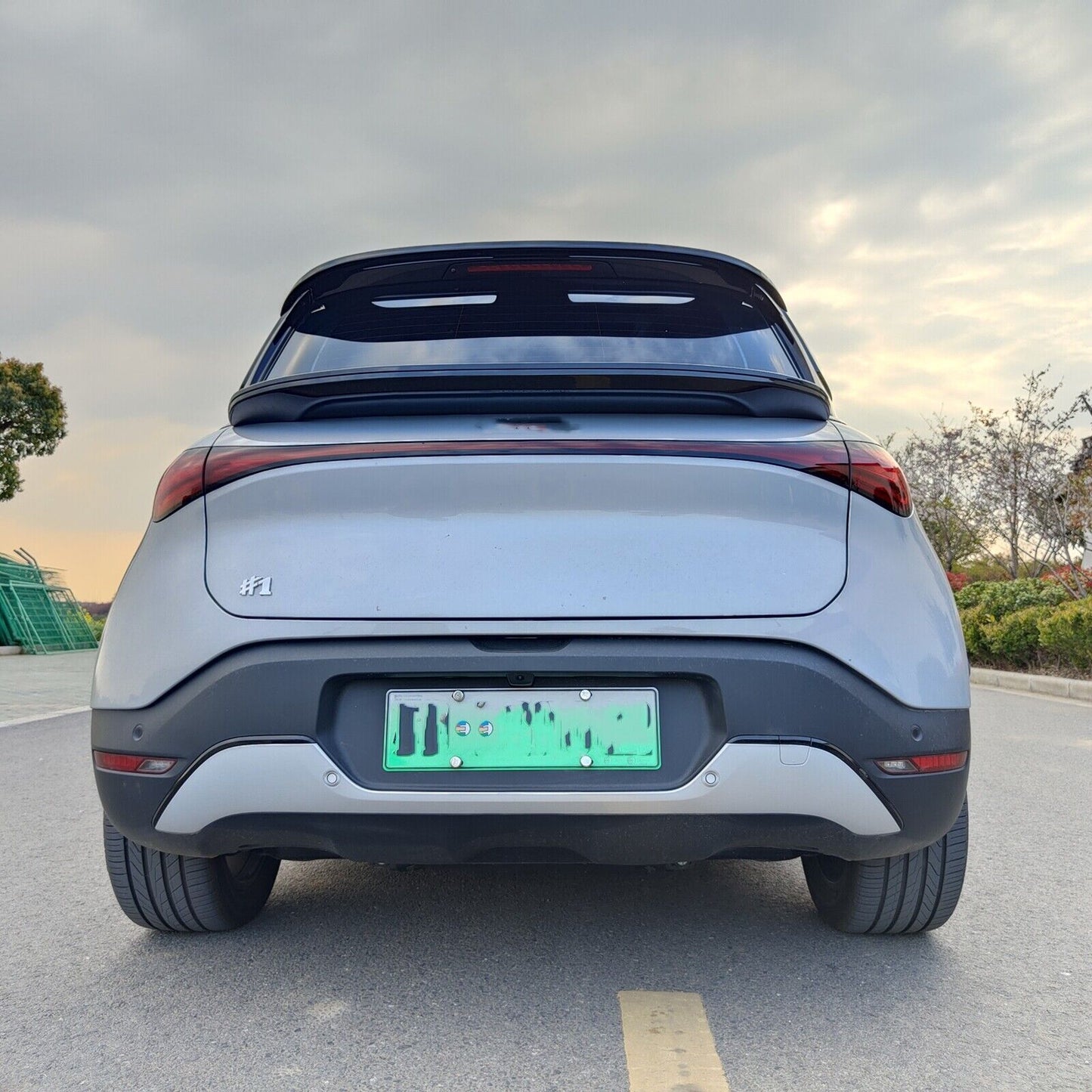 Rear Trunk Spoiler Middle Wing For Mercedes Smart Fortwo 2022-2023 Carbon Look