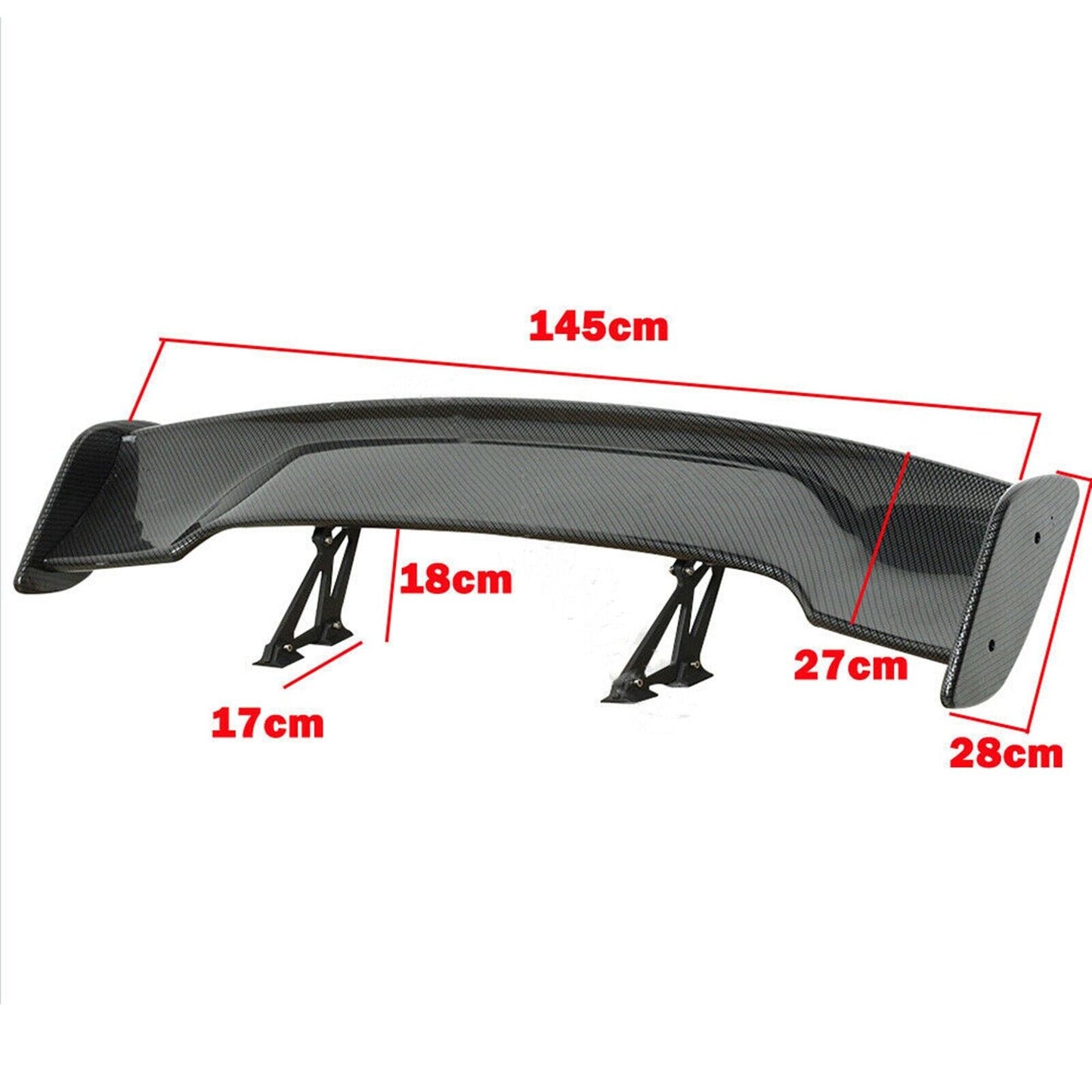Carbon Fiber Car Rear Trunk Spoiler Lip Wing For Ford Mustang 2015-2023 Black