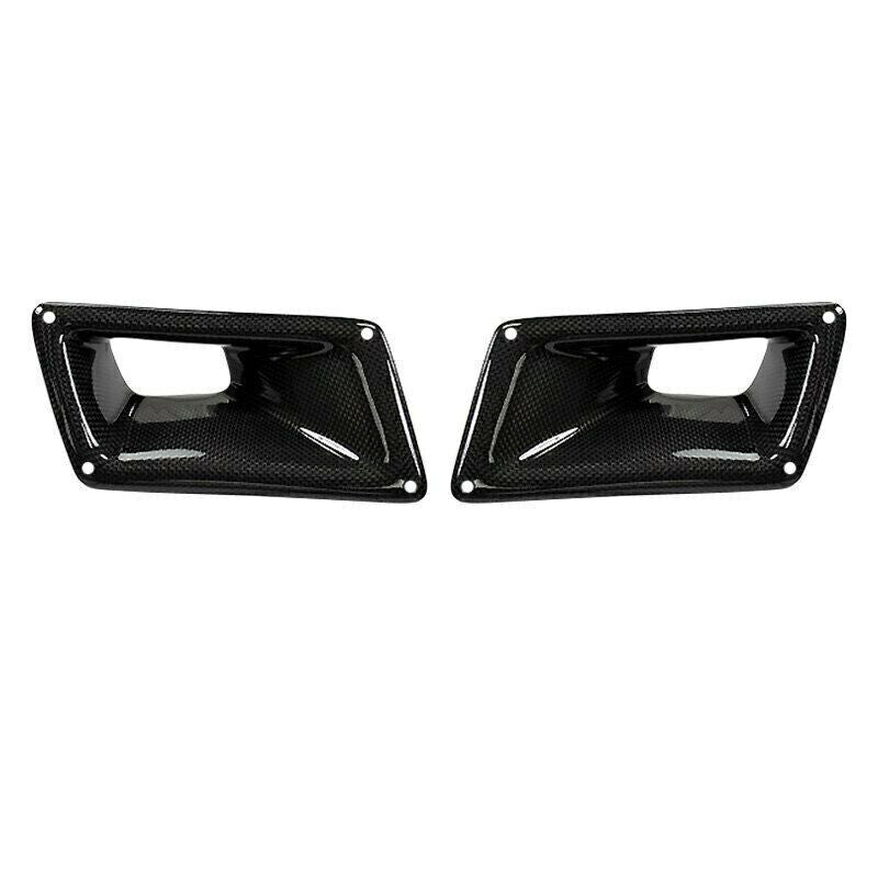2x Black Carbon Fiber Air Vent Intake Duct For Nissan 350Z Z33 2003 2004-2009