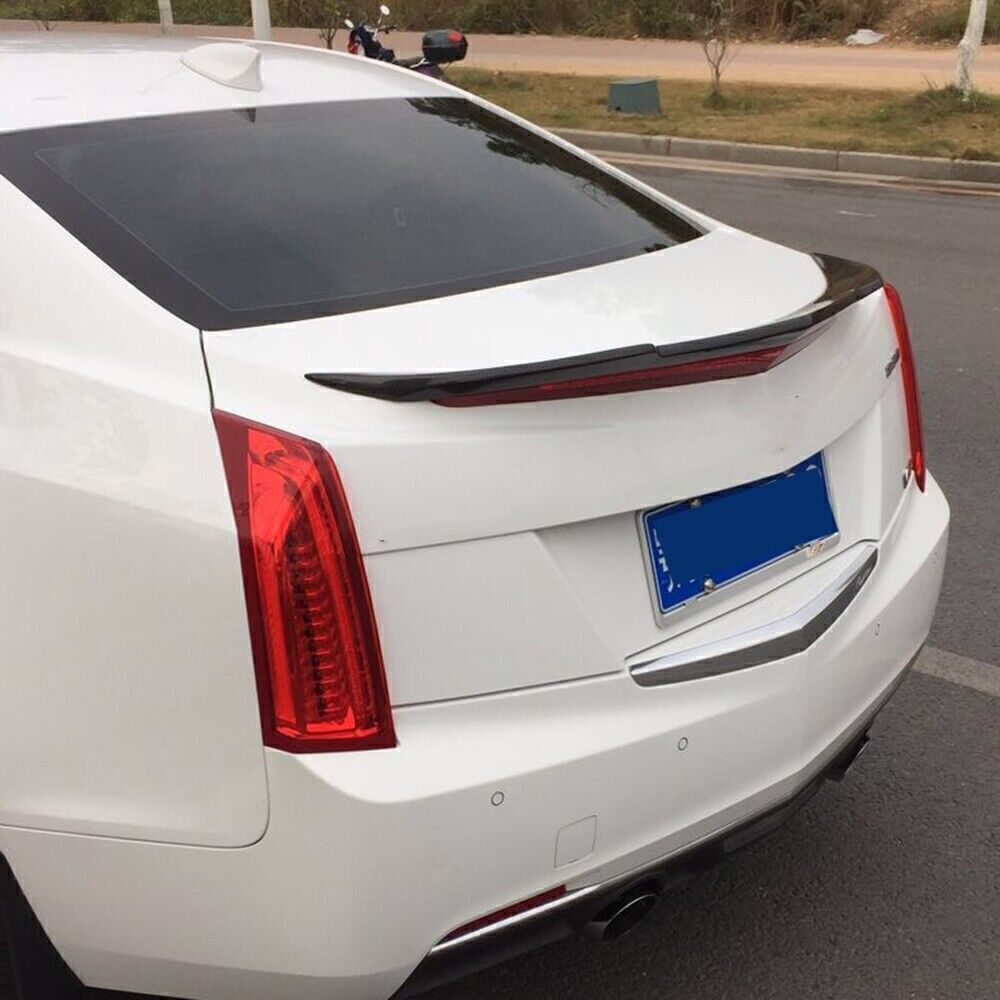 Car Rear Trunk Spoiler Wing Lip Roof Lid For Cadillac ATS 2014-2019 Carbon Fiber
