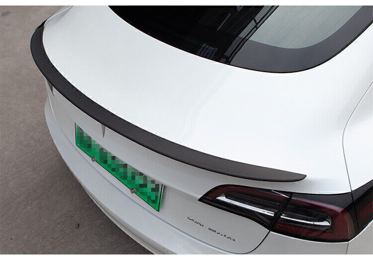 Rear Wing Spoiler Lip For Tesla Model 3 2017-2023 DC Style Matte Carbon Fiber