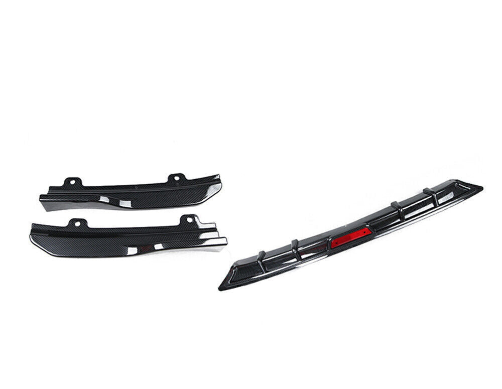 6Pcs Carbon Fiber Front Spoiler Rear Diffuser Side Cover For Honda Accord 2018