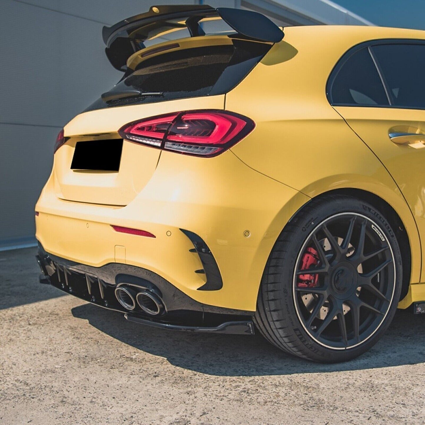 Rear Diffuser Side Spoiler Trim Kit For Benz W177 A Class A35 A45 AMG Hatchback