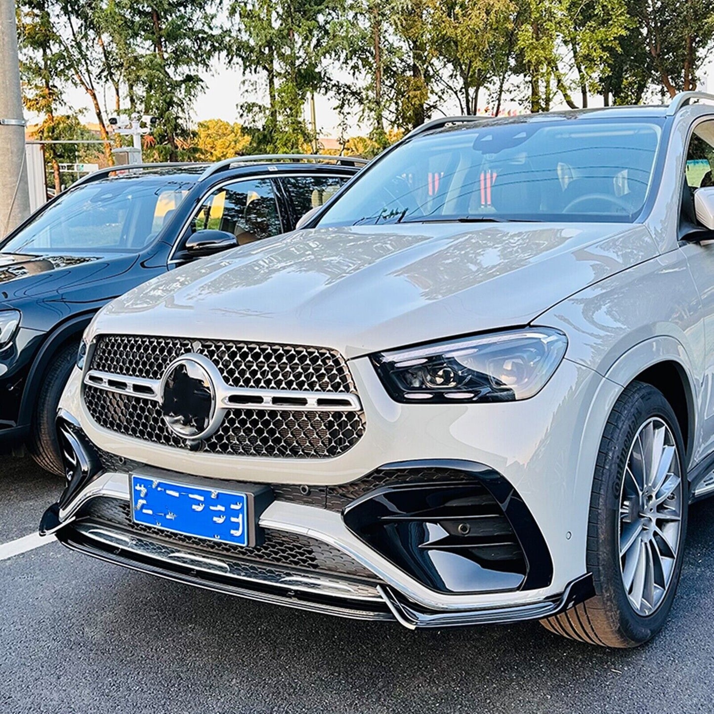 Front Bumper Splitter Lip For Benz GLE Class Coupe W167 C167 2024+ AMG Carbon Fiber