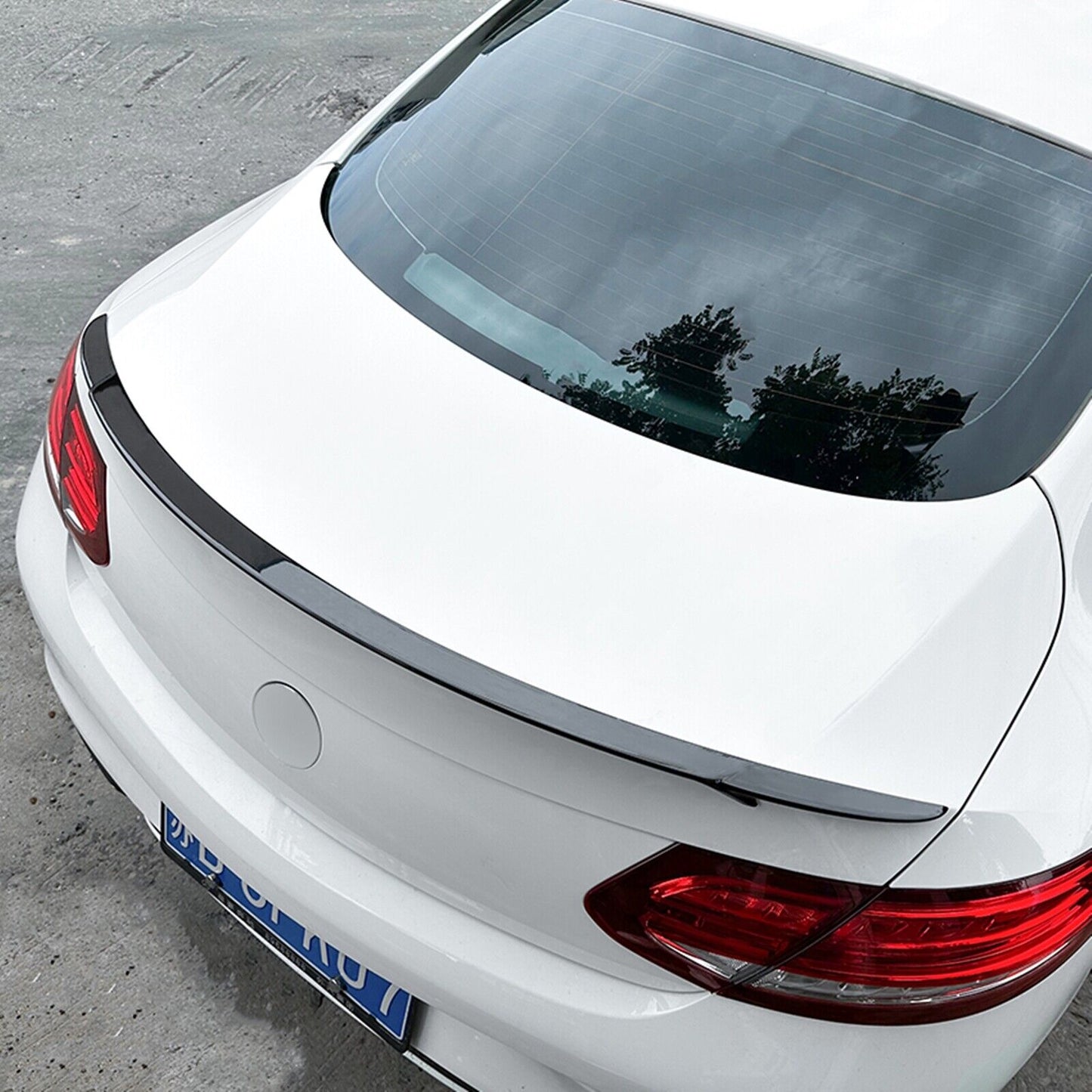 Car Rear Trunk Spoiler Wing For Benz C Class Coupe C205 C200 AMG 2015-2021 Black