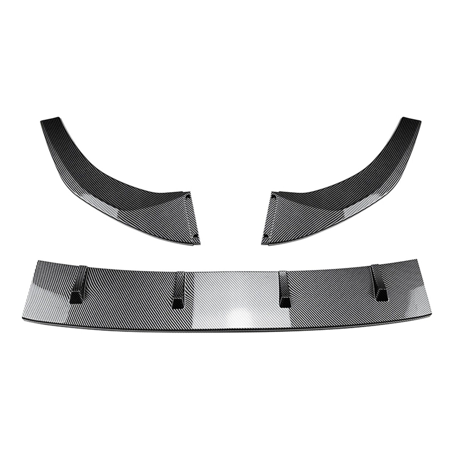 Carbon Fiber Look Front Bumper Spoiler Lip Splitter For Audi A3 8Y S3 2021-UP