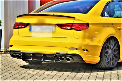 Fits Audi S3 8V Saloon Rear Blade Style Diffuser 2017-2020 Spoiler Body Kit A3 RS3